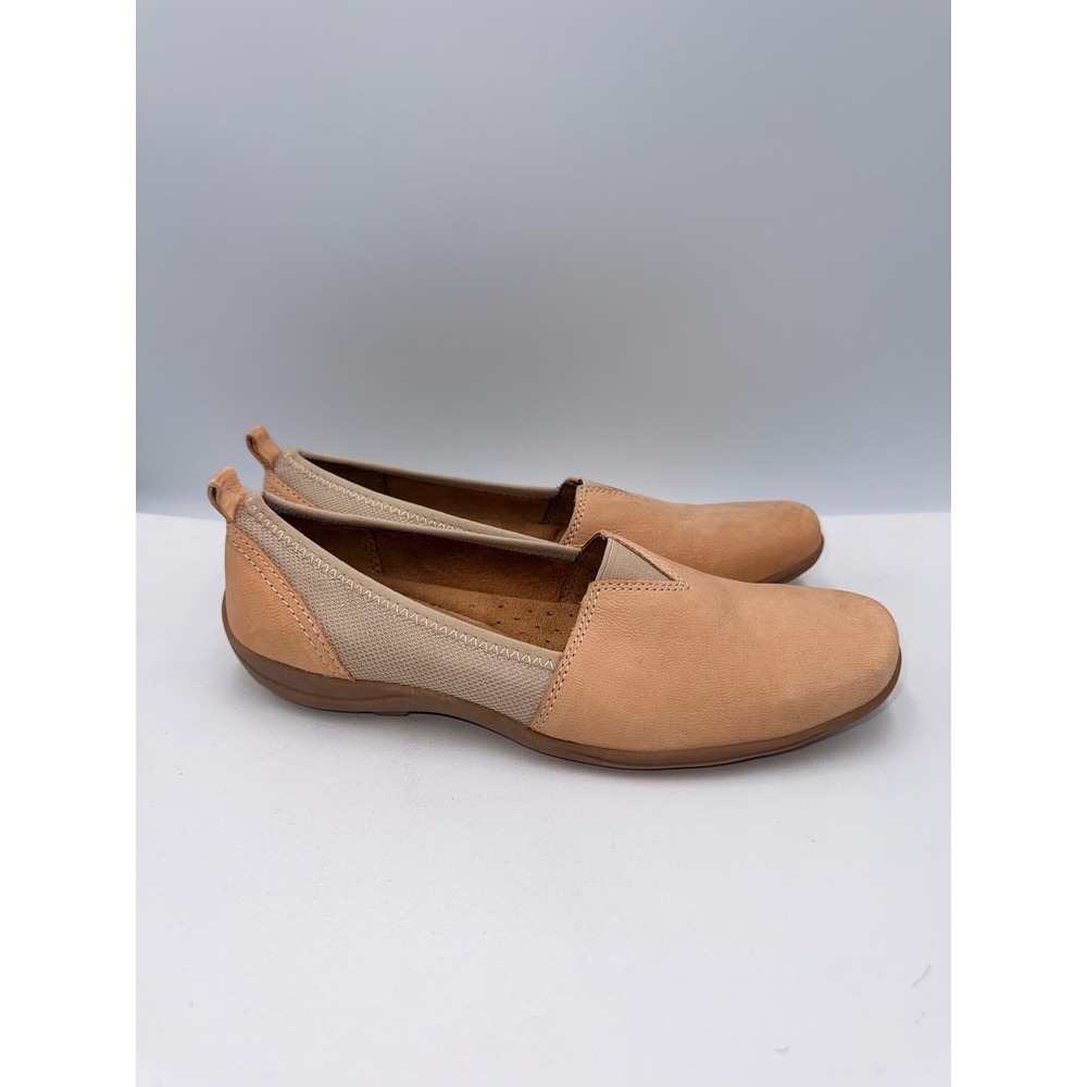 Natural Soul Loafers Women's 8M Tan Leather Mesh Slip On Flats